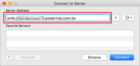 Network drive setting for MAC OS