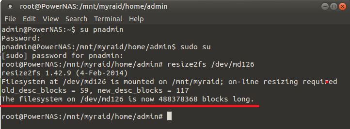 等待完後會出現【The△filesystem△on△/dev/md126△is△now△*****△blocks△long】