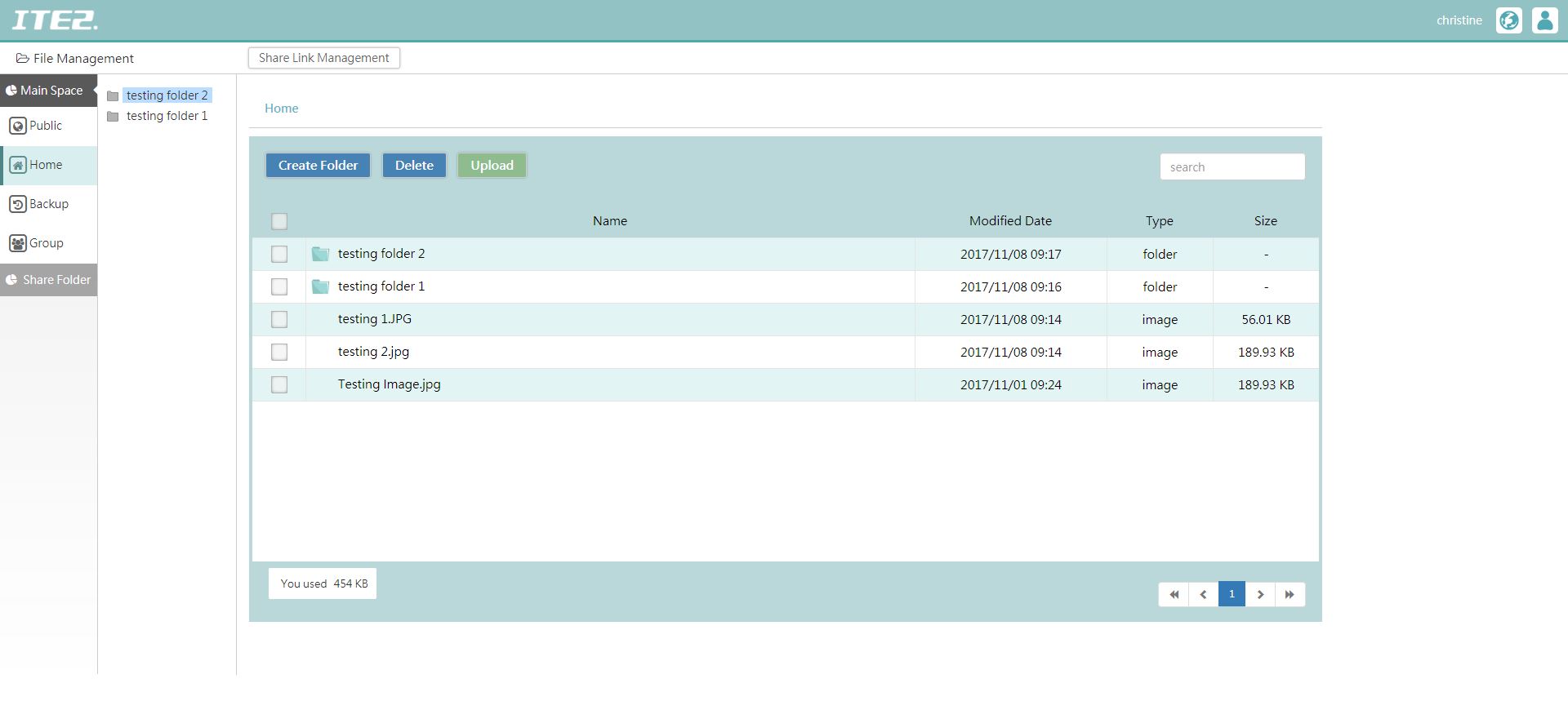 Power Data Manager's file management screenshot