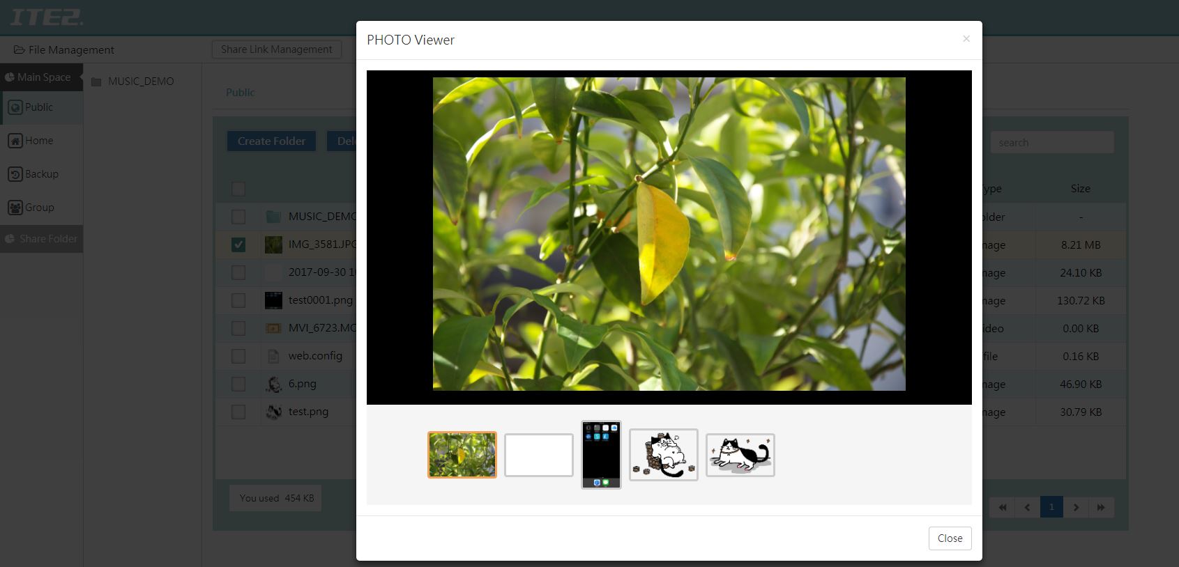 ▲Photo viewer in file management.