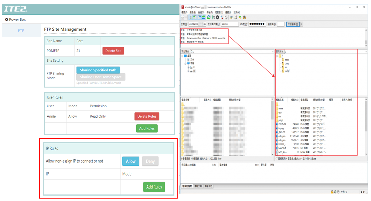 FTP Site Function Introduction