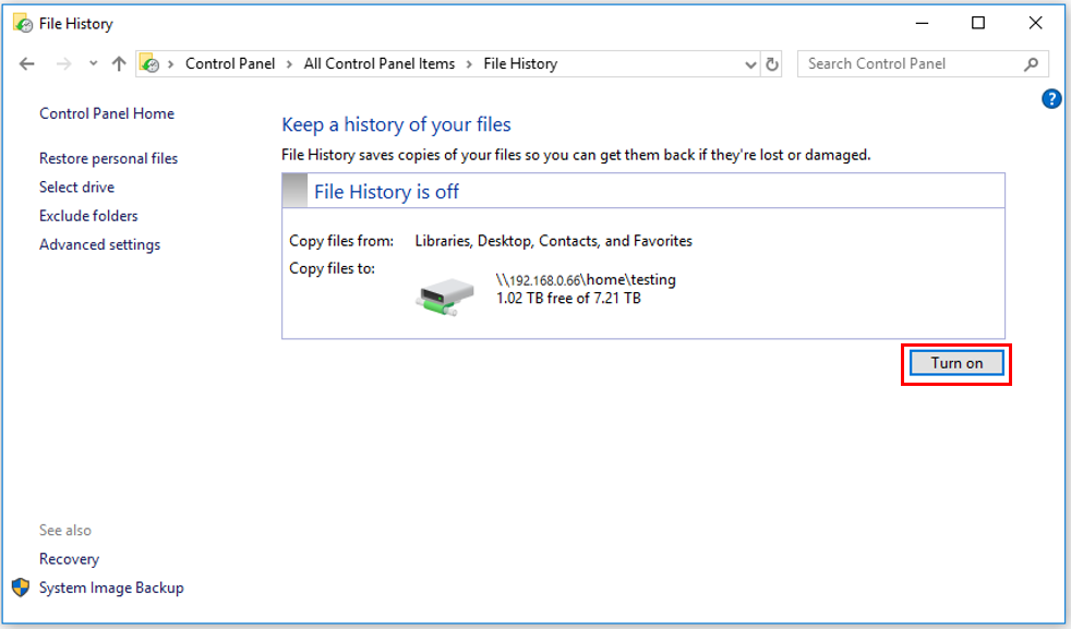 File History Backup