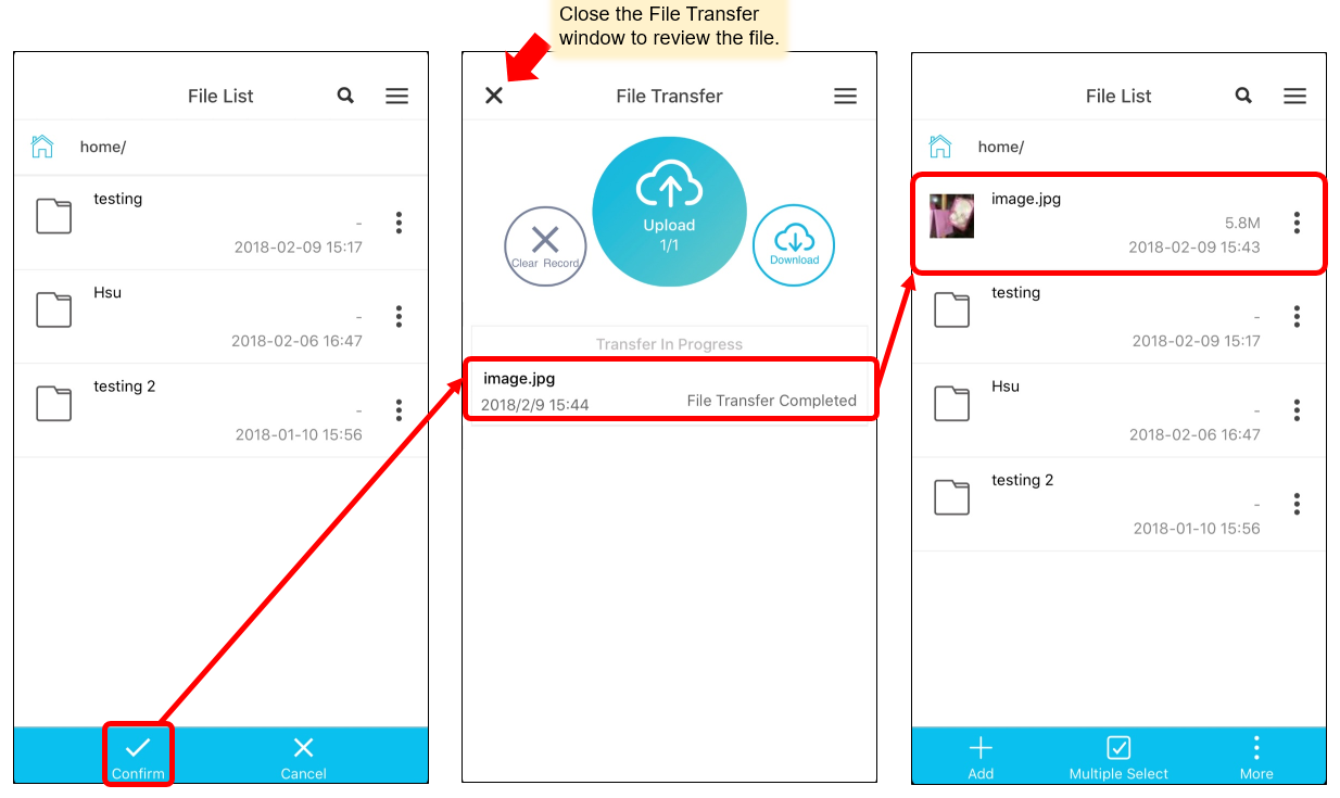 share files back to NAS