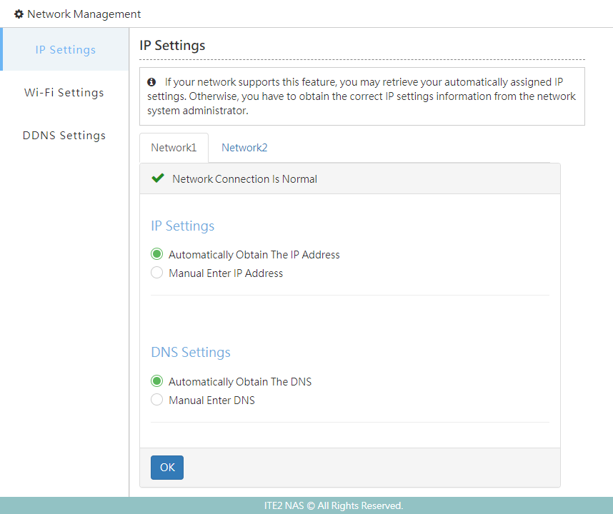 Automatic obtain the IP address