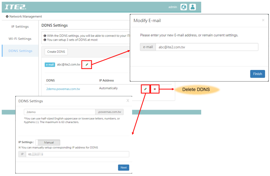 Edit DDNS Settings