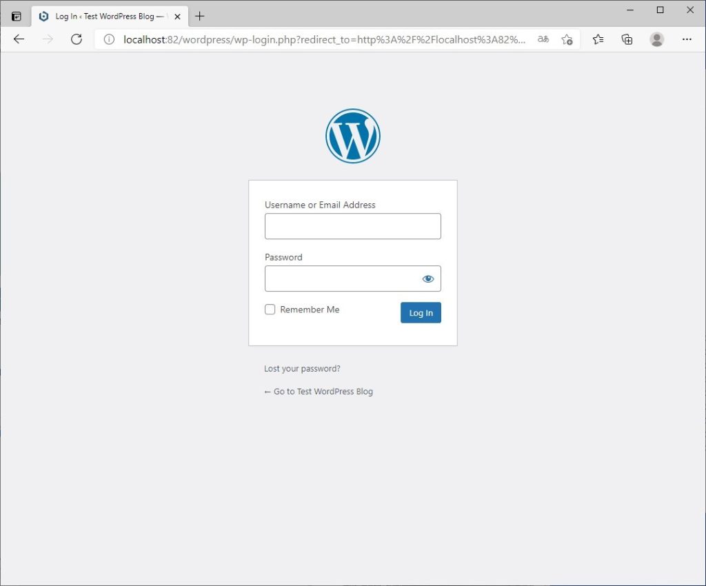 WordPress 後台登入頁面