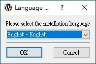 選擇安裝語系