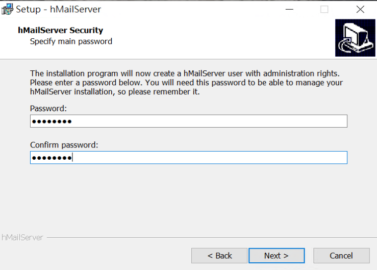 設定一個 hMailServer 管理密碼