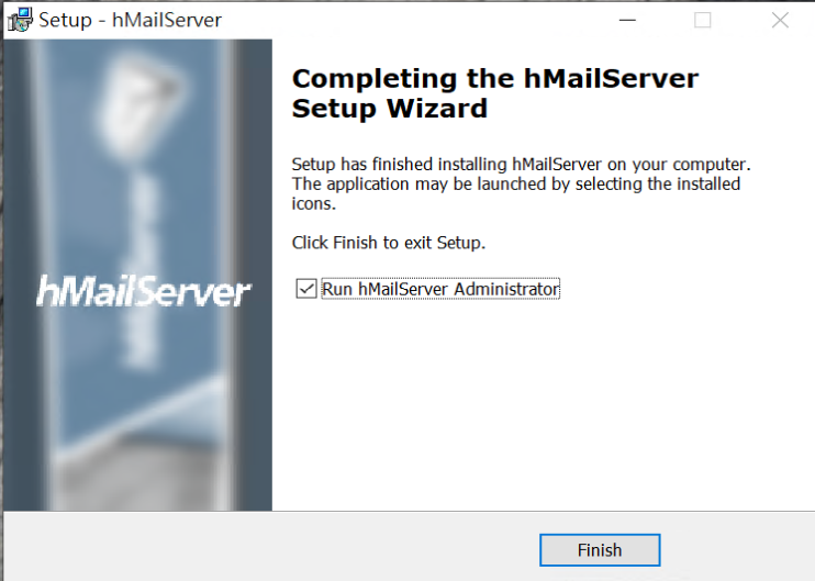 完成 hMailServer 安裝