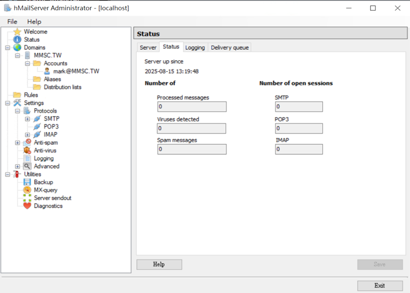 設定 SMTP / POP3 / IMAP